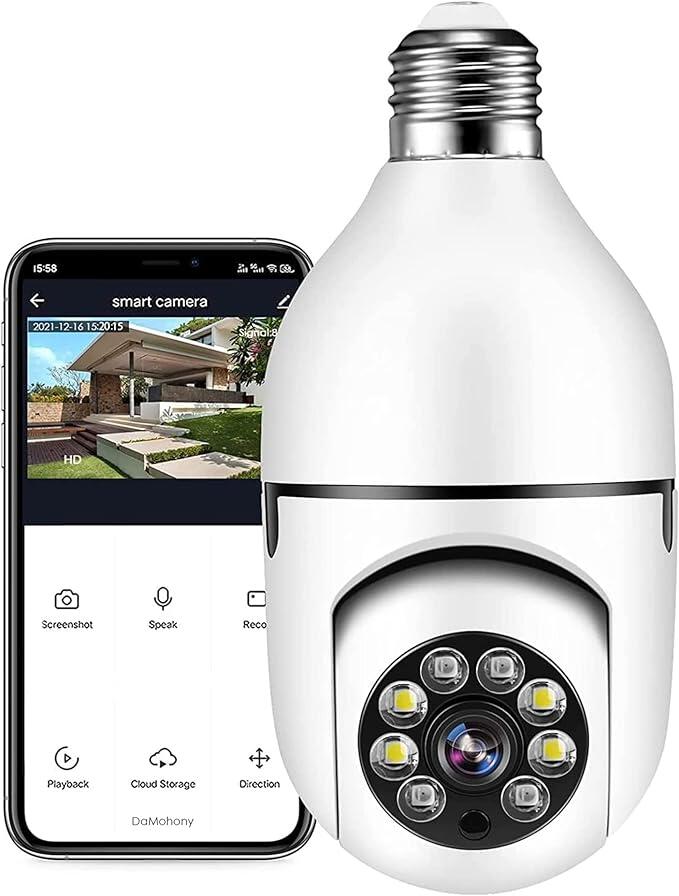 Wireless Security Camera with Bulb Adapter